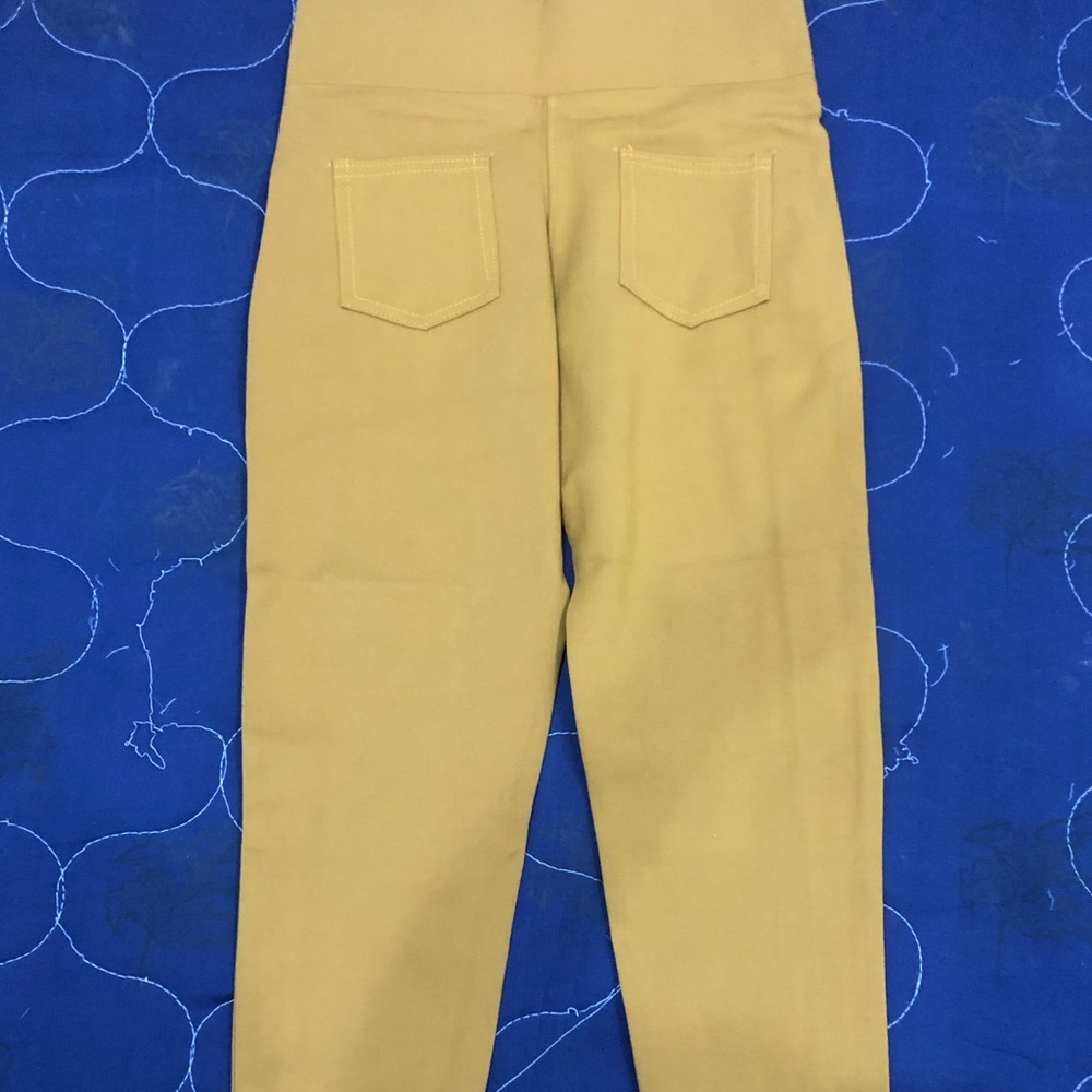 Full length tight pant 4 girls/ZARA Basic/mustard color smart:comfortable wear - Picture 2 of 5
